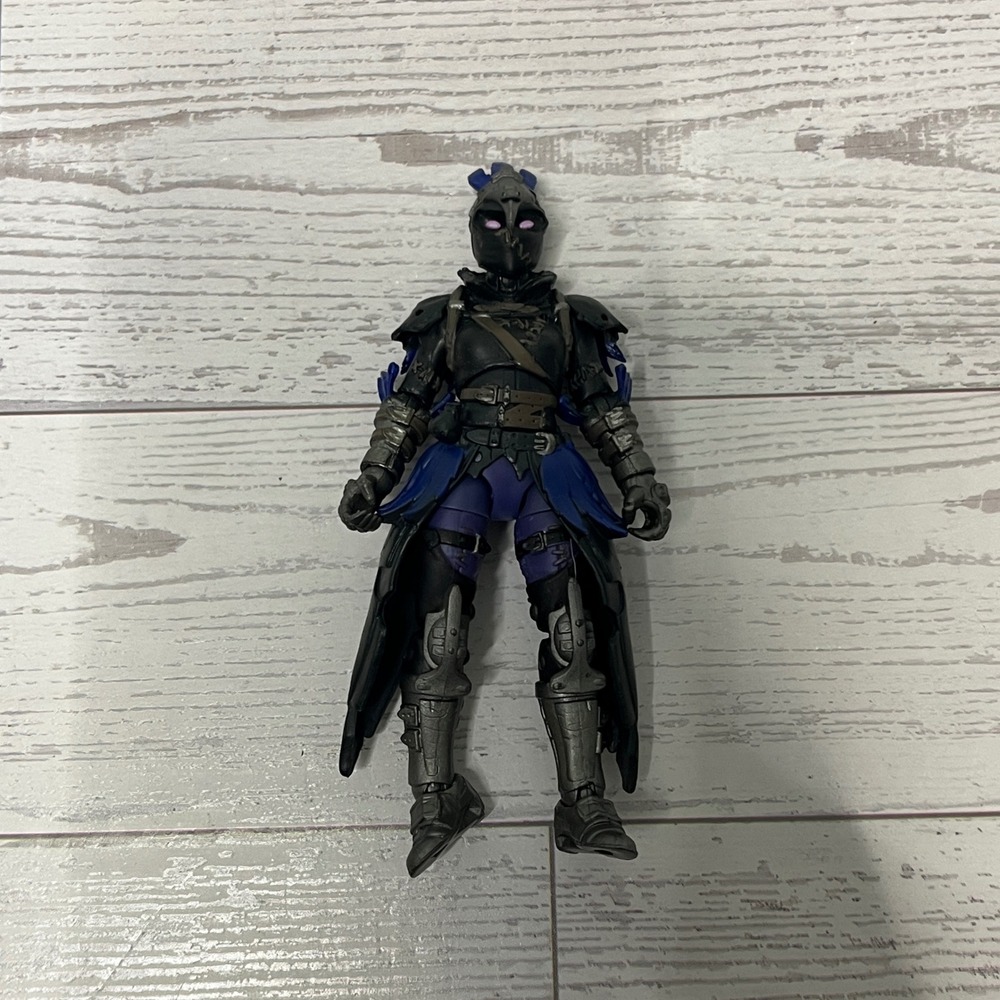Fortnite Frozen Raven 4 Inch Action Figure Epic Games Blue Black Silver Armor